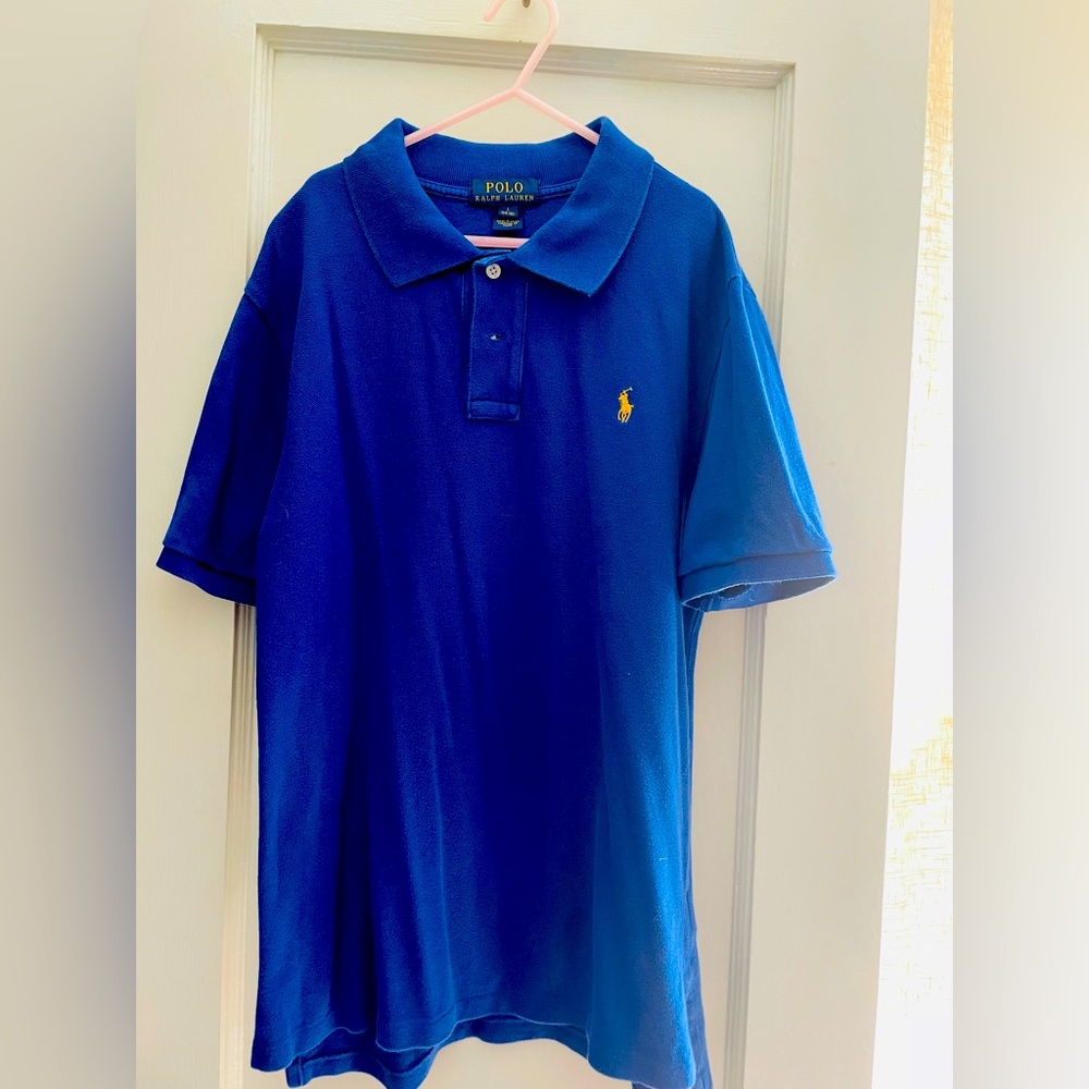 Boys Blue Polo Shirt - large